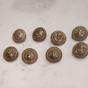 Sold....Gold Lion Head Buttons - 8